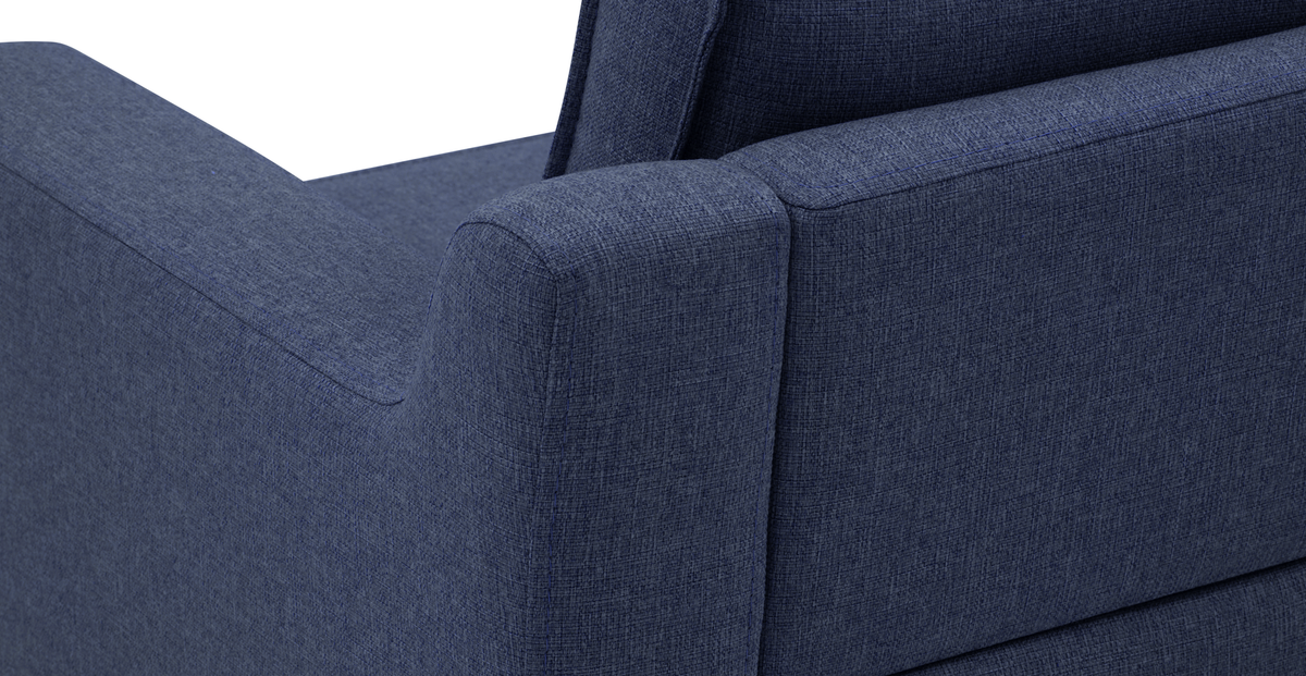 Klem Slim İkili Koltuk Silindir Ahşap Ayak - Keten