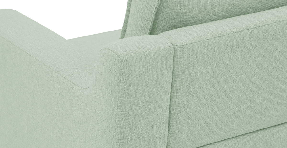 Klem Slim İkili Koltuk Silindir Ahşap Ayak - Keten