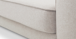 Klem Slim Kiremit Köşe ve Çakıl Tekli Koltuk Takımı - Kadife & Keten