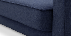 Klem Slim İkili Koltuk Silindir Ahşap Ayak - Keten