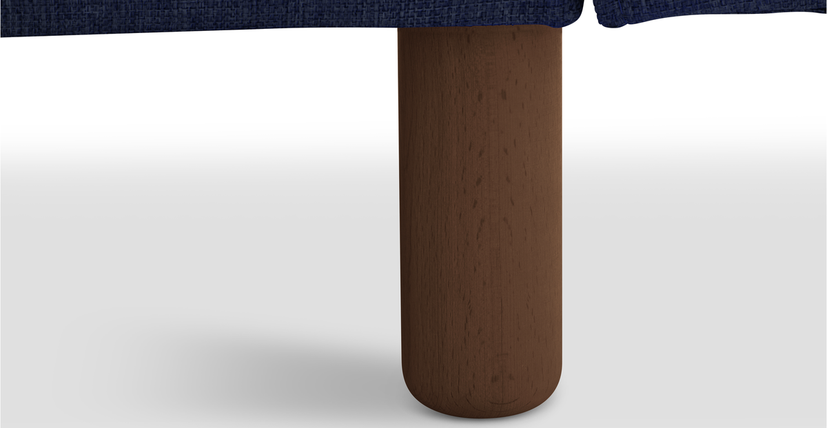 Klem Slim İkili Koltuk Silindir Ahşap Ayak - Keten