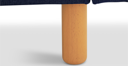 Klem Slim İkili Koltuk Silindir Ahşap Ayak - Keten