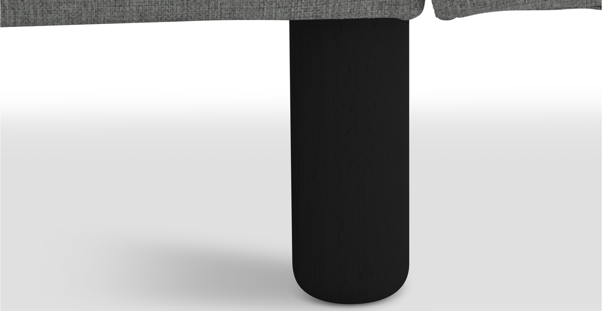 Klem Slim İkili Koltuk Silindir Ahşap Ayak - Keten