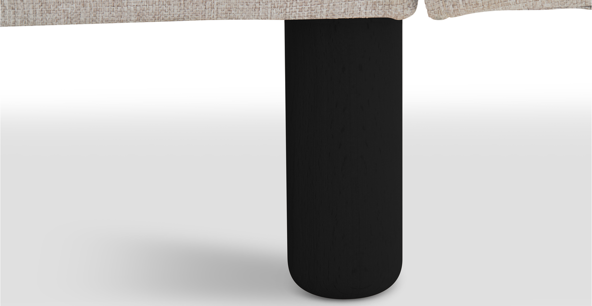 Klem Slim İkili Koltuk Silindir Ahşap Ayak - Keten