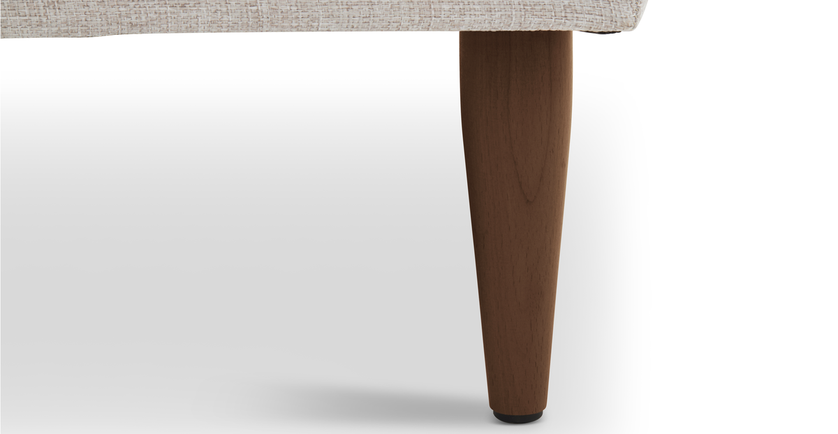 Klem Puf Small Ahşap Ayak - Keten