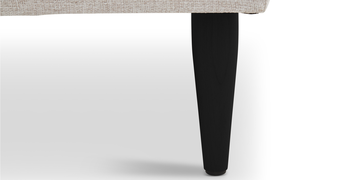 Klem Puf Small Ahşap Ayak - Keten