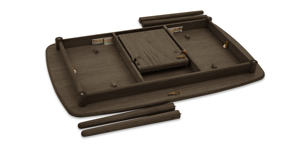 Lyno 97x160 Cm Açılır Yemek Masası Takımı (6Lı Roa) - Keten