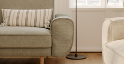 Klem Fildişi Sisli Yeşil 3-3-1 Koltuk Takımı - Doğal Doku & Fitilli Kadife