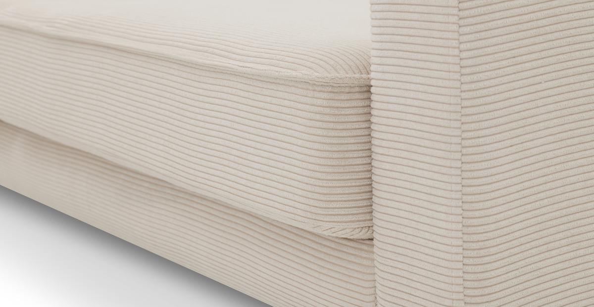 Klem Slim Kemik Köşe ve Puf Small Koltuk Takımı - Fitilli Kadife