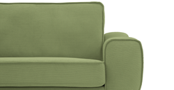 Klem Fildişi Üçlü ve Sisli Yeşil İkili Koltuk Takımı - Doğal Doku & Fitilli Kadife