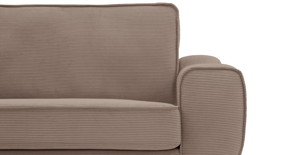 Klem Deniz Köpüğü Üçlü ve Sütlü Kahve Tekli Koltuk Takımı - Bukle & Fitilli Kadife