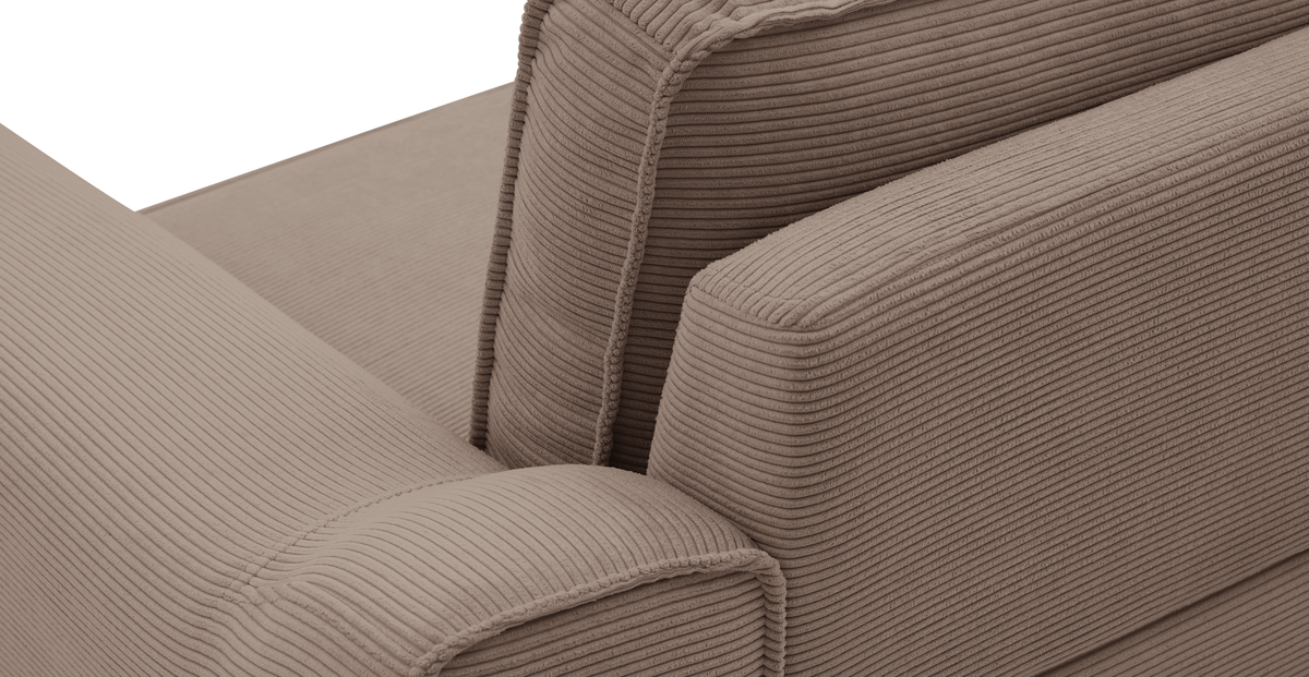 Klem Deniz Köpüğü Üçlü ve Sütlü Kahve Tekli Koltuk Takımı - Bukle & Fitilli Kadife