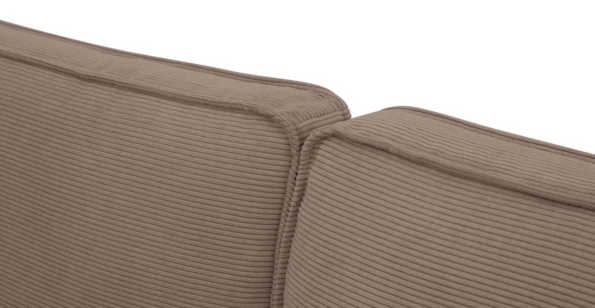 Klem Deniz Köpüğü Üçlü ve Sütlü Kahve Tekli Koltuk Takımı - Bukle & Fitilli Kadife