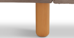 Klem Köşe & Puf ve Fildişi Berjer Koltuk Takımı - Fitilli Kadife & Doğal Doku