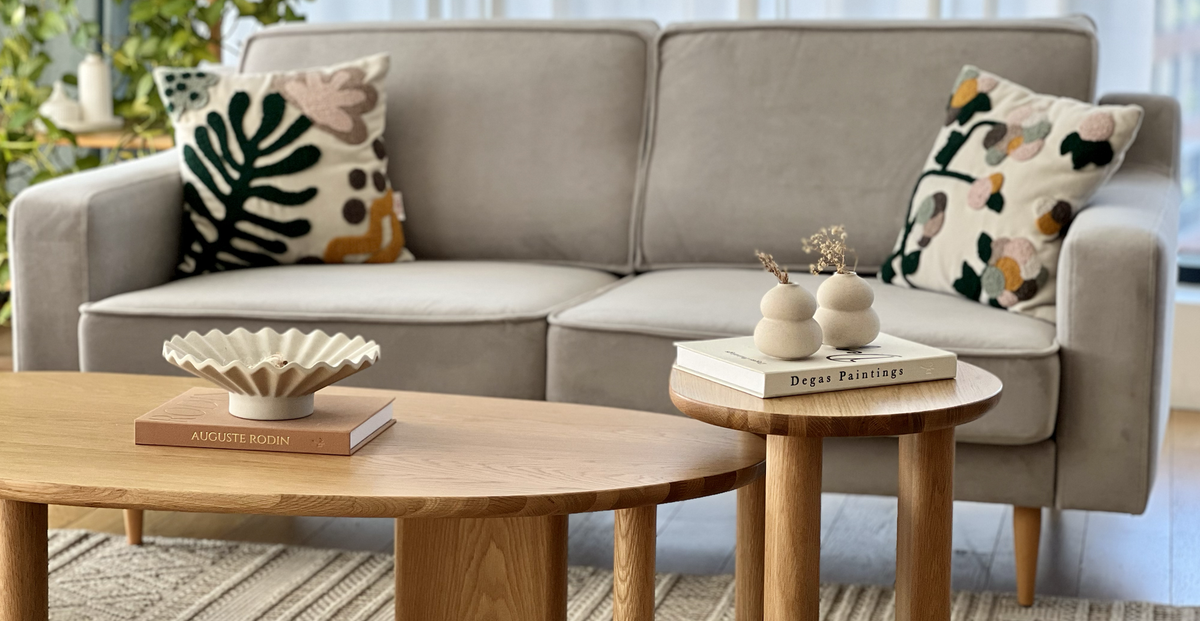 Klem Gri İkili ve Hardal Loveseat Koltuk Takımı - Kadife