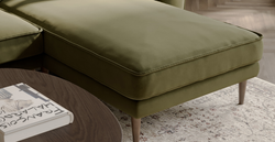 Klem Haki 346 x 290 L Köşe Koltuk Takımı - Kadife