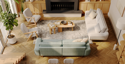 Klem Çağla Yeşili Vanilya 3-3-1-1 Koltuk Takımı - Kadife