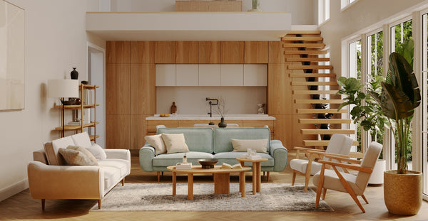 Klem Çağla Yeşili Vanilya 3-3-1-1 Koltuk Takımı - Kadife