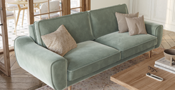 Klem Çağla Yeşili Kemik 3-3-1 Koltuk Takımı - Kadife & Fitilli Kadife