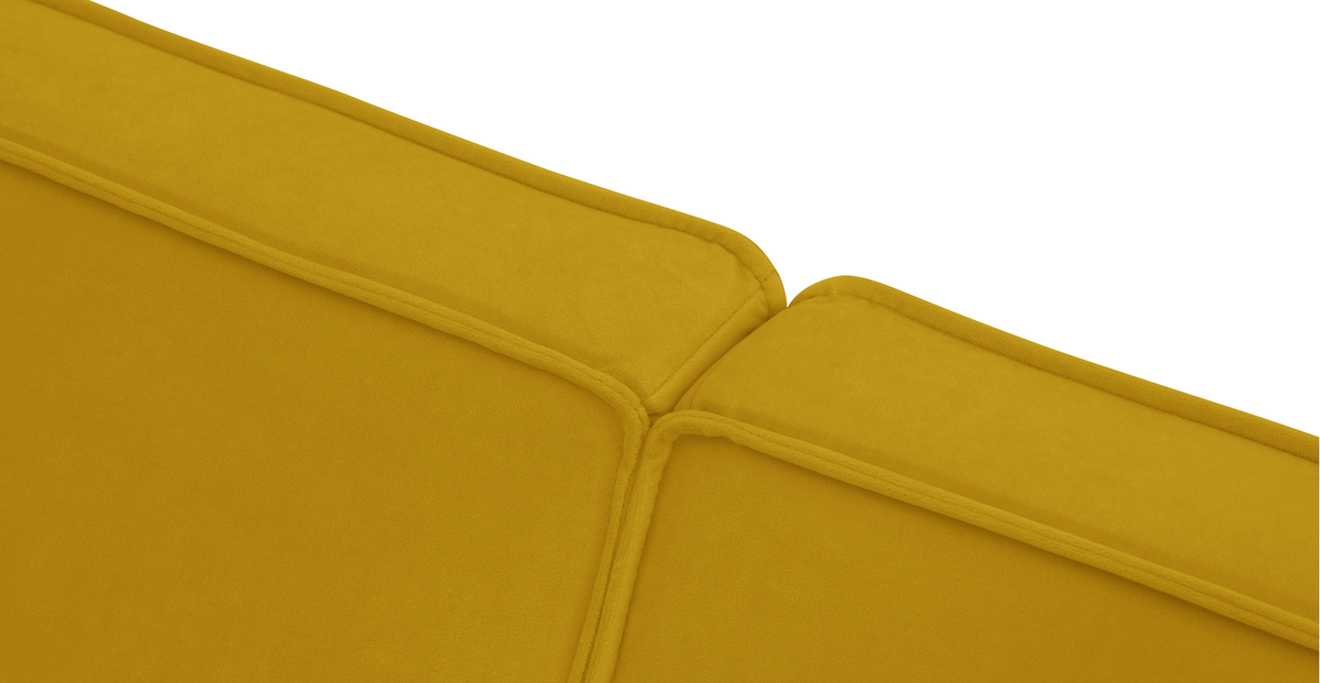 Klem Gri İkili ve Hardal Loveseat Koltuk Takımı - Kadife