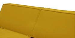 Klem Gri İkili ve Hardal Loveseat Koltuk Takımı - Kadife