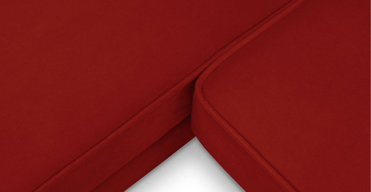 Klem Slim Kiremit Köşe ve Çakıl Tekli Koltuk Takımı - Kadife & Keten