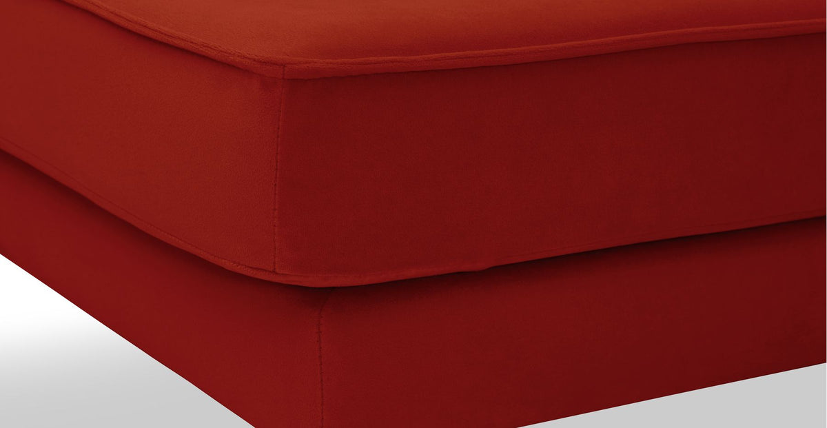 Klem Slim Kiremit Köşe ve Çakıl Tekli Koltuk Takımı - Kadife & Keten