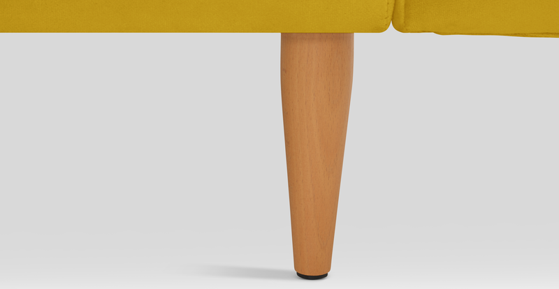 Klem Slim Zümrüt Yeşili Üçlü ve Puf ve Hardal Loveseat Koltuk Takımı