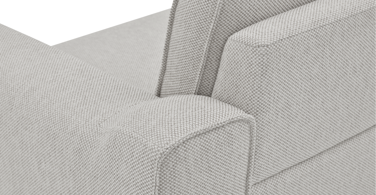 Klem Mermer Gri Köşe Koltuk ve Puf Takımı - Doğal Doku