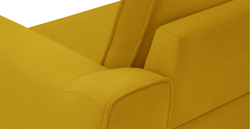 Klem Gri İkili ve Hardal Loveseat Koltuk Takımı - Kadife