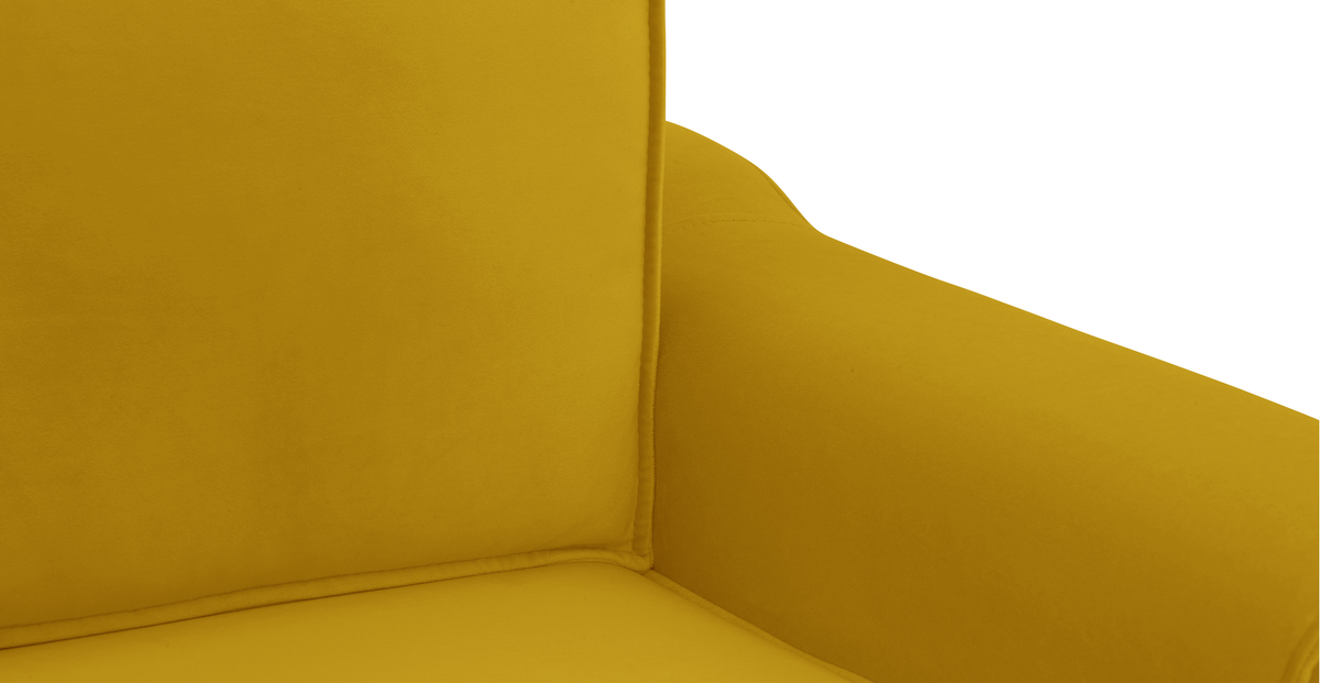 Klem Gri İkili ve Hardal Loveseat Koltuk Takımı - Kadife