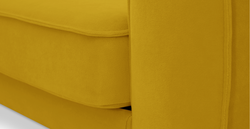 Klem Gri İkili ve Hardal Loveseat Koltuk Takımı - Kadife