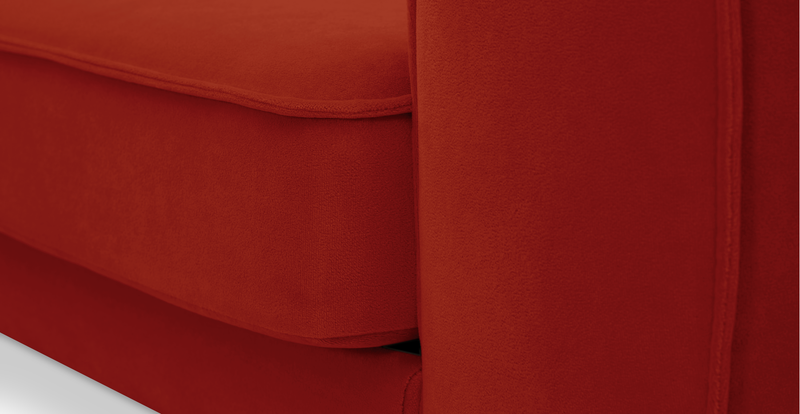 Klem Deniz Köpüğü Üçlü Kiremit Loveseat ve Puf Koltuk Takımı