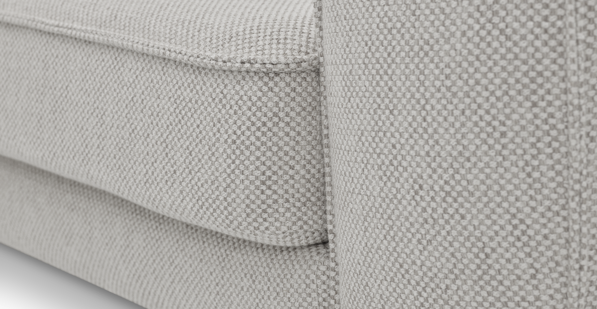 Klem Mermer Gri Köşe Koltuk ve Puf Takımı - Doğal Doku