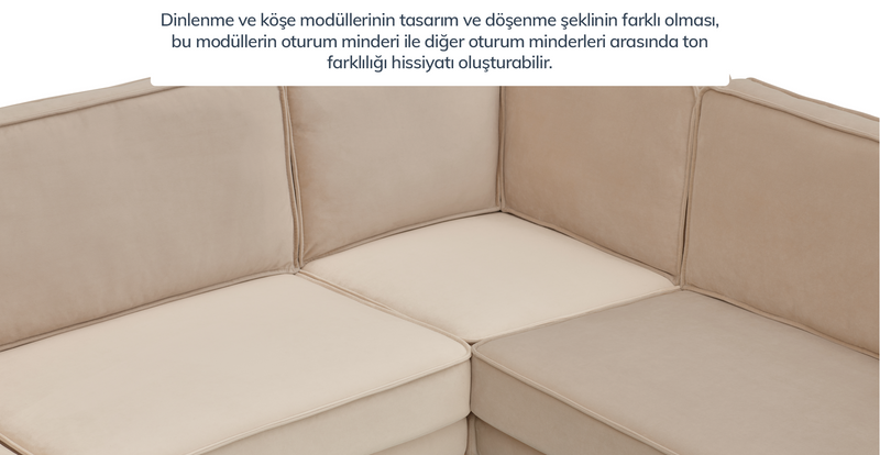 Klem Slim 203 x 203 Köşe Ahşap Ayak - Kadife