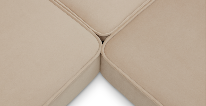 Klem Slim 303 x 303 Köşe Ahşap Ayak - Kadife