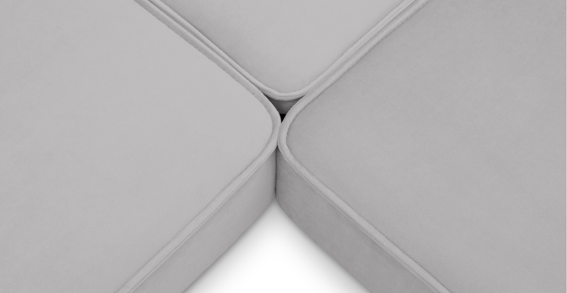 Klem Slim 203 x 203 Köşe Ahşap Ayak - Kadife