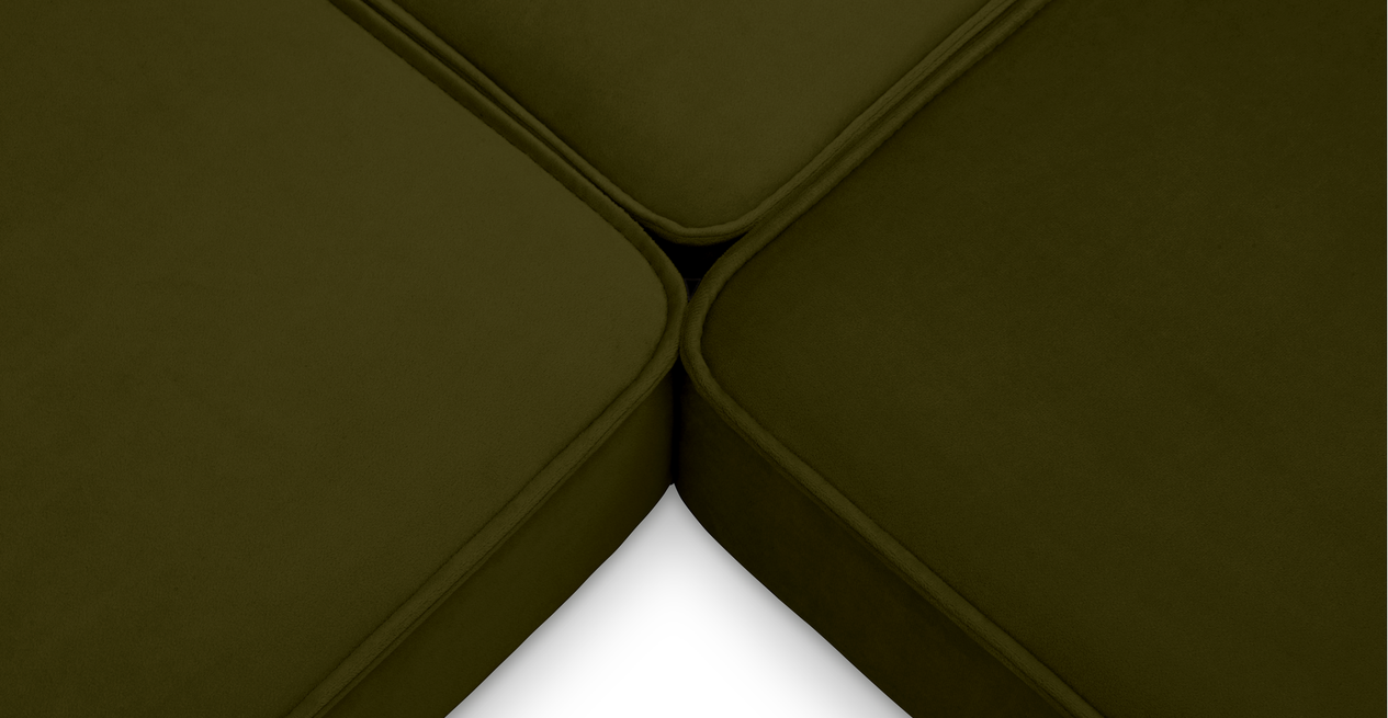 Klem 210 x 210 Köşe Ahşap Ayak - Kadife