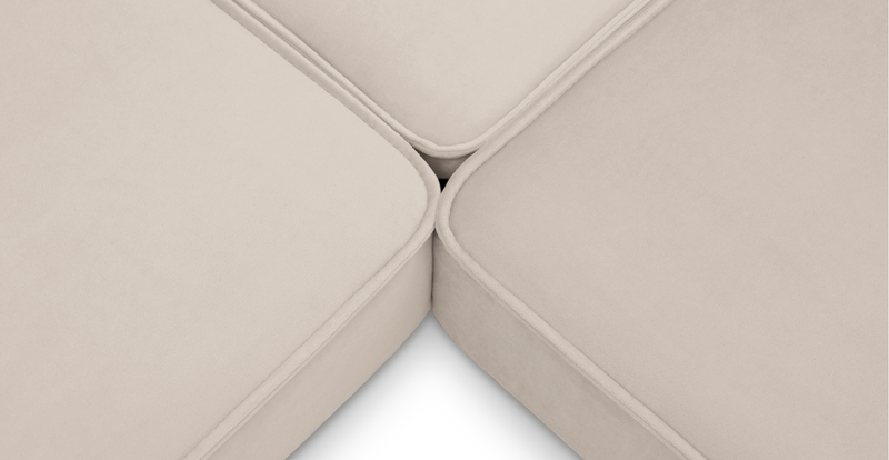 Klem Slim 303 x 303 Köşe Ahşap Ayak - Kadife