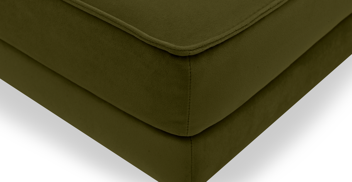 Klem Puf Silindir Ahşap Ayak - Kadife