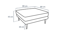 Klem Deniz Köpüğü Üçlü Kiremit Loveseat ve Puf Koltuk Takımı - Bukle & Kadife