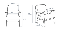 Klem Fildişi Sisli Yeşil 3-3-1 Koltuk Takımı - Doğal Doku & Fitilli Kadife
