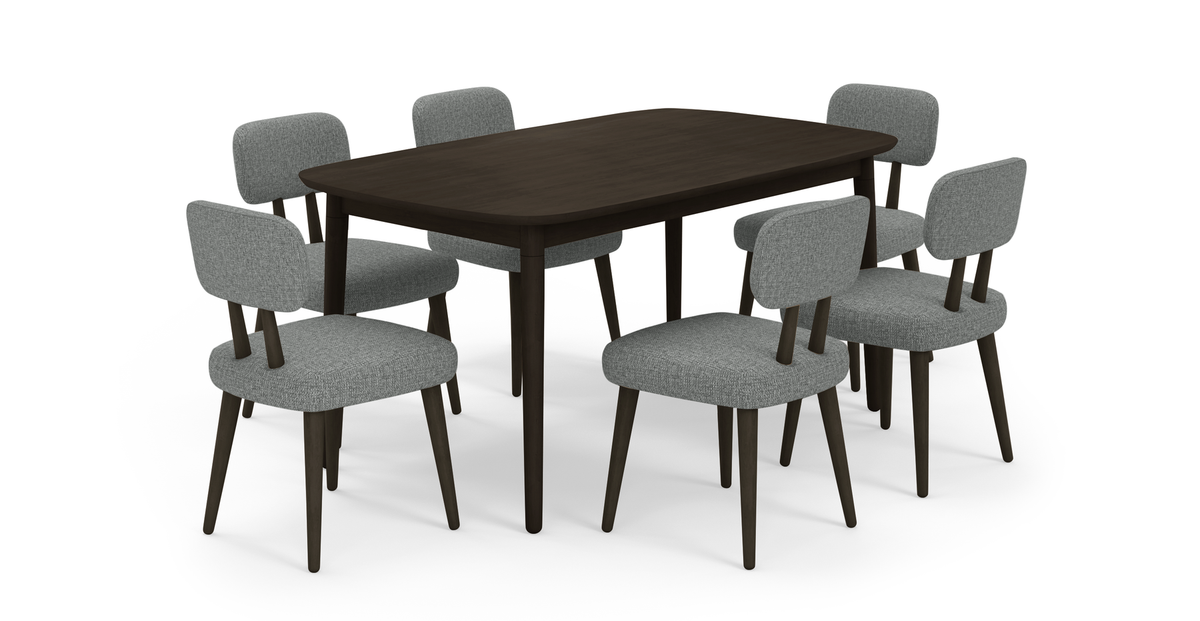 Lyno 97x160 Cm Sabit Yemek Masası Takımı (6Lı Roa) - Keten