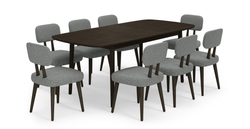 Lyno 97x160 Cm Açılır Yemek Masası Takımı (8Li Roa) - Keten