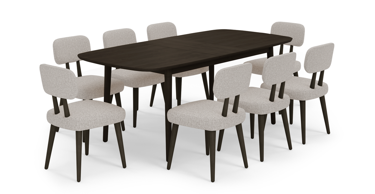 Lyno 97x160 Cm Açılır Yemek Masası Takımı (8Li Roa) - Keten