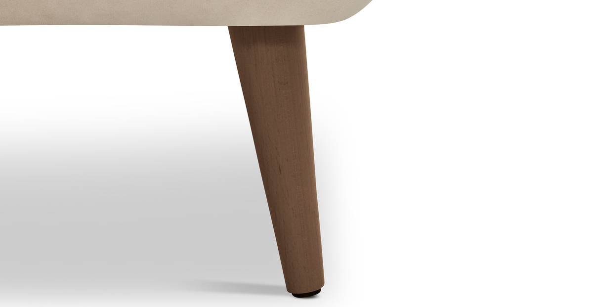 Klem Ekru Köşe ve Fildişi Berjer Koltuk Takımı - Kadife & Doğal Doku