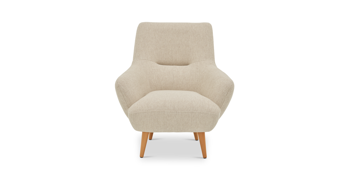 Klem Fildişi 346 x 210 Köşe ve Berjer Koltuk Takımı - Doğal Doku