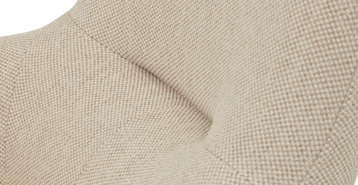 Klem Köşe & Puf ve Fildişi Berjer Koltuk Takımı - Fitilli Kadife & Doğal Doku