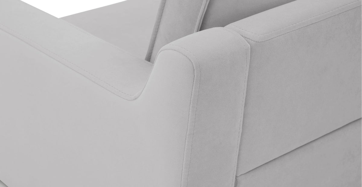 Klem Gri İkili ve Hardal Loveseat Koltuk Takımı - Kadife