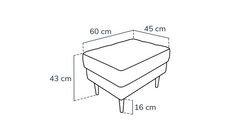 Klem Slim Kemik Köşe ve Puf Small Koltuk Takımı - Fitilli Kadife